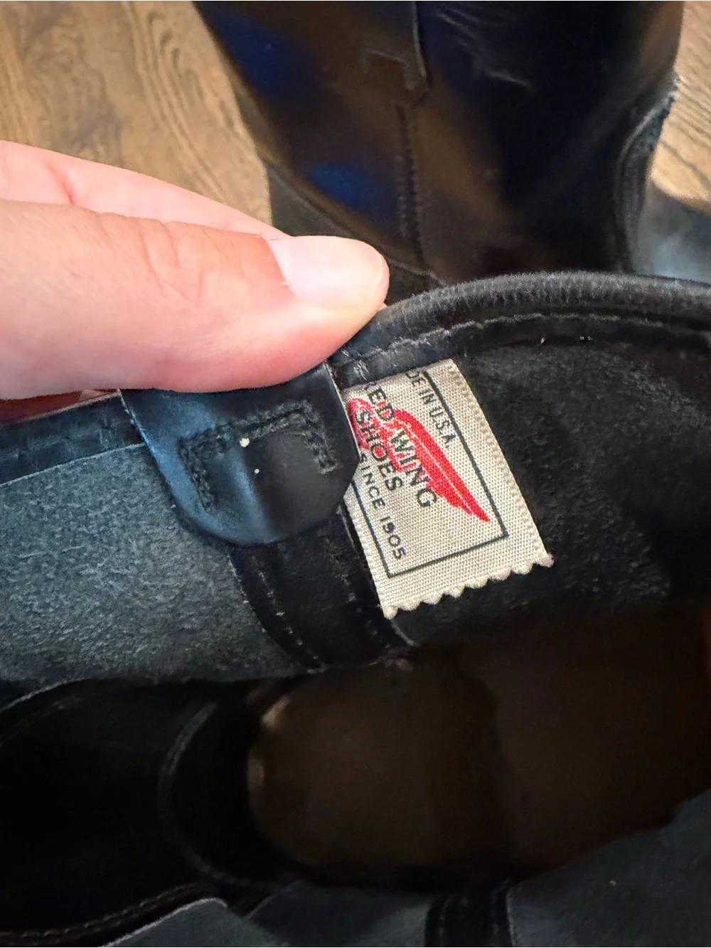 RED WING SHOES Vintage Pecos Boots Black Leather